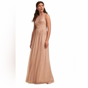 BHLDN Eliza Beaded Dress Bridesmaid Gown Blush‎